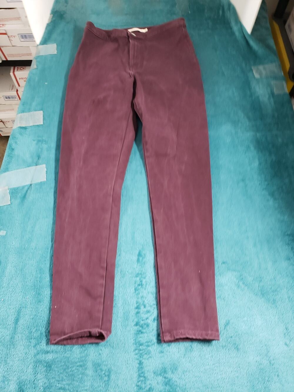 Levis Jeans Size Small Womens Red Stretch Denim Pants Mid Rise Super Skinny